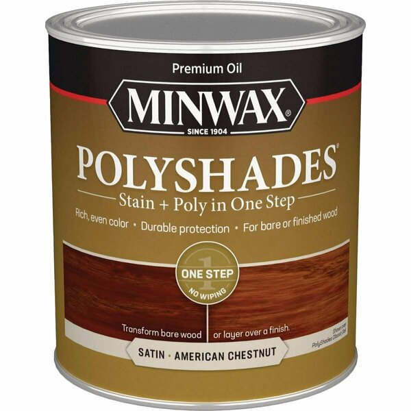 Minwax Polyshades 1 Qt. Satin Stain & Finish Polyurethane In 1-Step, American Chestnut 613750444